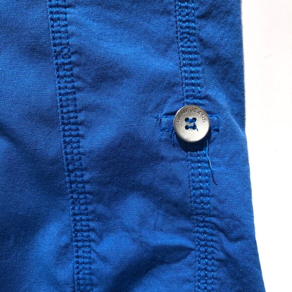 DKNY Jeans Shorts Size 4 Cobalt Blue Roll Tab Chino Cotton Blend Five Pocket - Picture 5 of 14